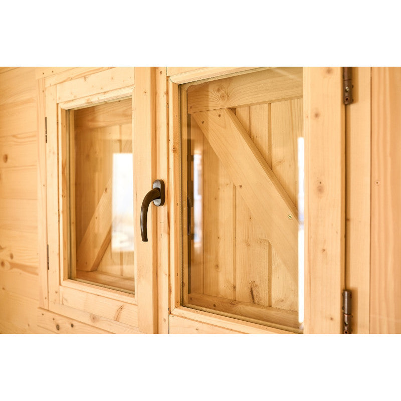 Abri de jardin en bois massif semi-habitable 20m² – madriers 60mm - Habrita