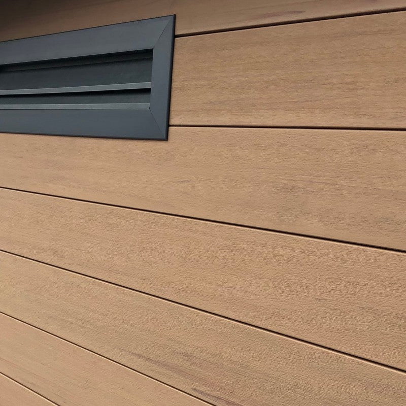 Abri de jardin en bois composite 28mm aspect bois 12m² PREMIUM toit monopente - Woodlife Garden