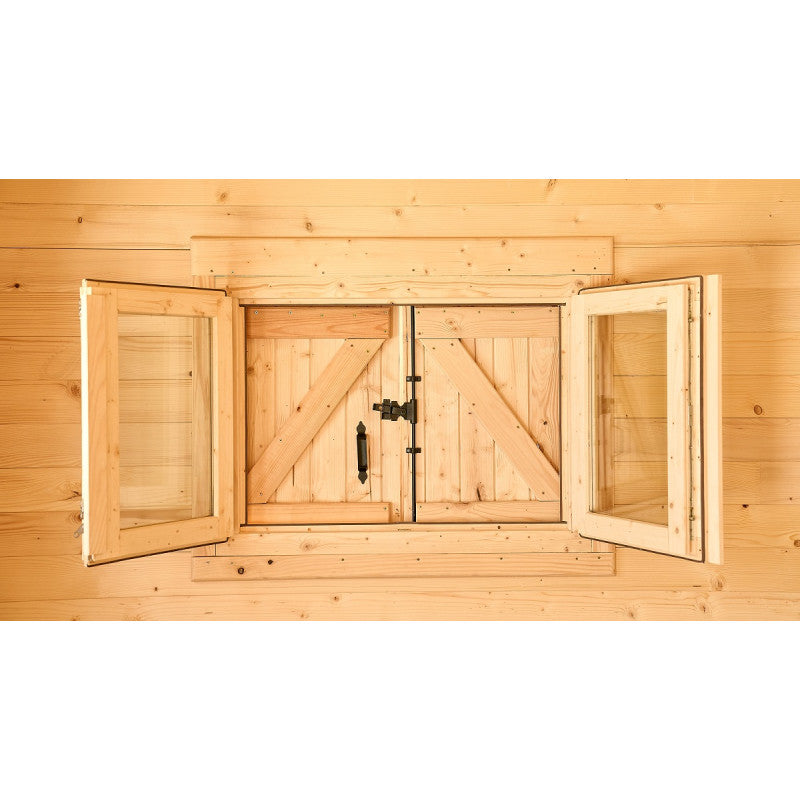 Abri de jardin en bois massif semi-habitable 20m² – madriers 60mm - Habrita