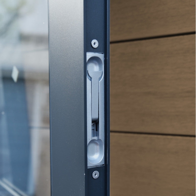 Abri de jardin en bois composite 28mm aspect bois 12m² PREMIUM toit monopente - Woodlife Garden
