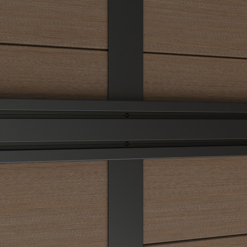 Abri de jardin en bois composite 28mm aspect bois 12m² PREMIUM toit monopente - Woodlife Garden