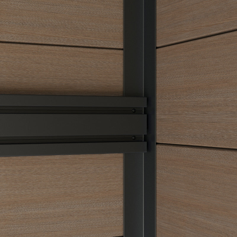 Abri de jardin en bois composite 28mm aspect bois 12m² PREMIUM toit monopente - Woodlife Garden