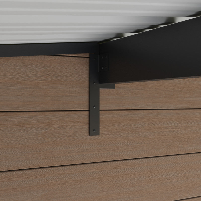 Abri de jardin en bois composite 28mm aspect bois 12m² PREMIUM toit monopente - Woodlife Garden