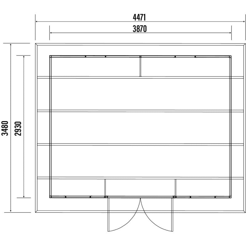 Abri de jardin en bois composite 28mm aspect bois 12m² PREMIUM toit monopente - Woodlife Garden
