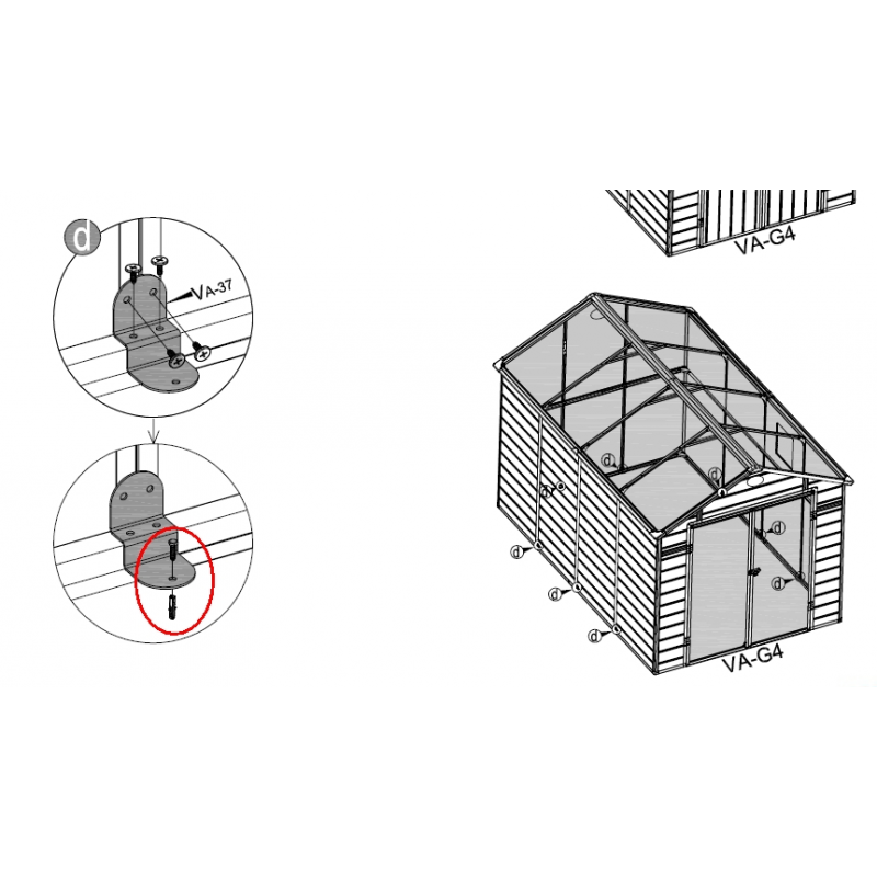 Abri de jardin en résine anthracite 8,90m² + kit de fondation - JOBU
