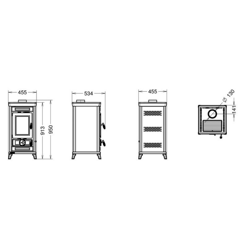 Poêle à bois en fonte - THERMOROSSI Sofia Evo Easy 7.4 kW