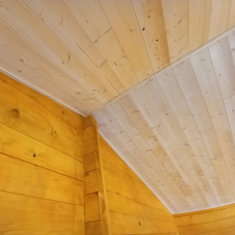 Abri de jardin en bois massif semi-habitable 20m² – madriers 60mm - Habrita