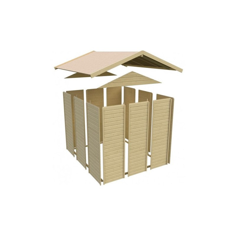 Abri de jardin Dalin 1 de 4,41m² panneaux bois 14mm - Karibu