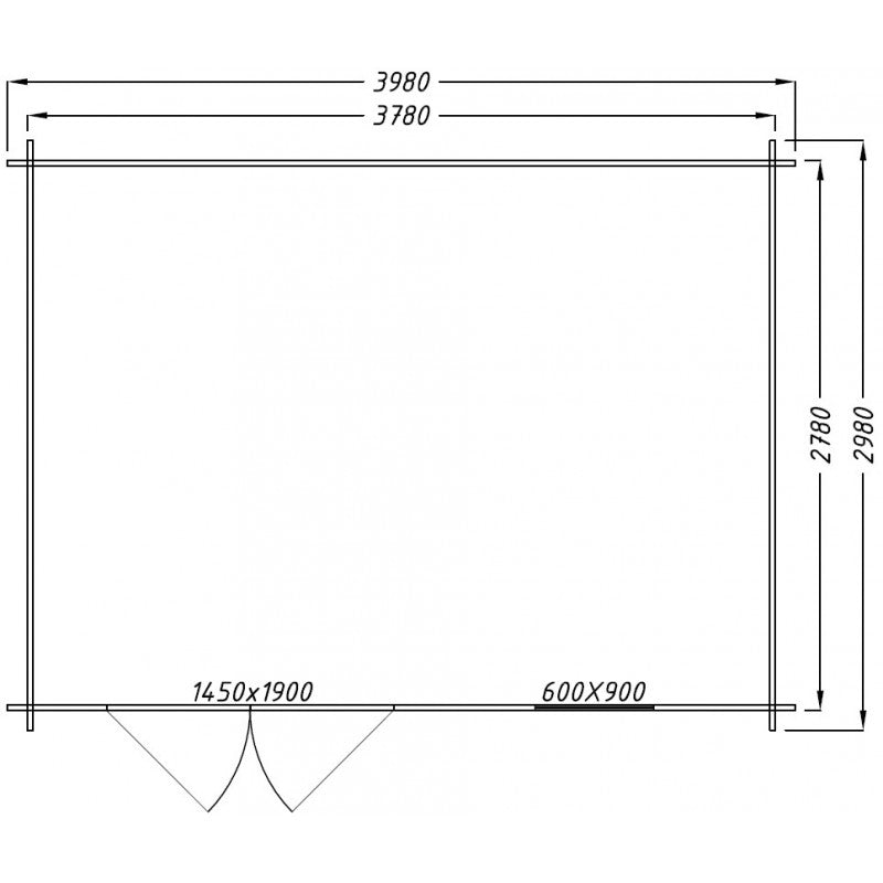 Abri en bois massif 12m² PLUS 28mm traité teinté marron Gardy Shelter